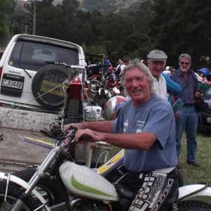 Mick Andrews at Living Springs Classic Trial with Ossa